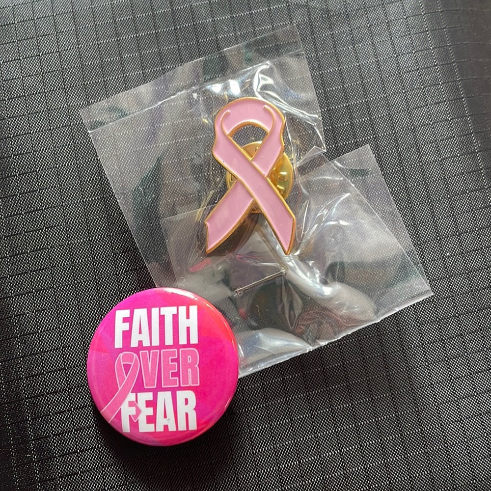 NWT Breast Cancer Ribbon & Pin